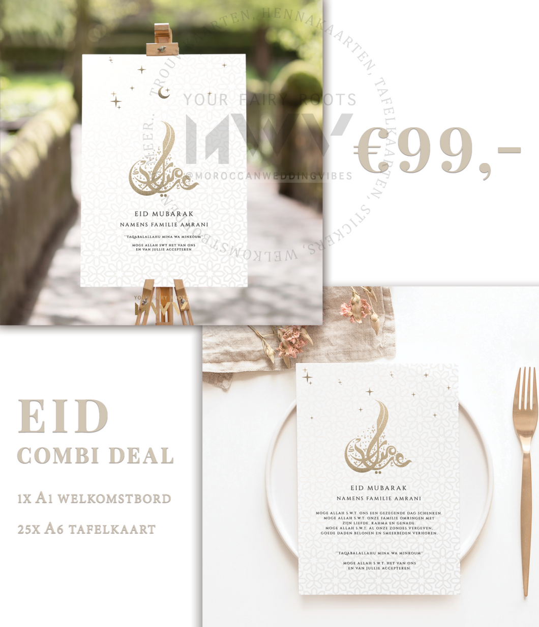 Welkomstbord En Tafelkaarten Eid | Combi Deal