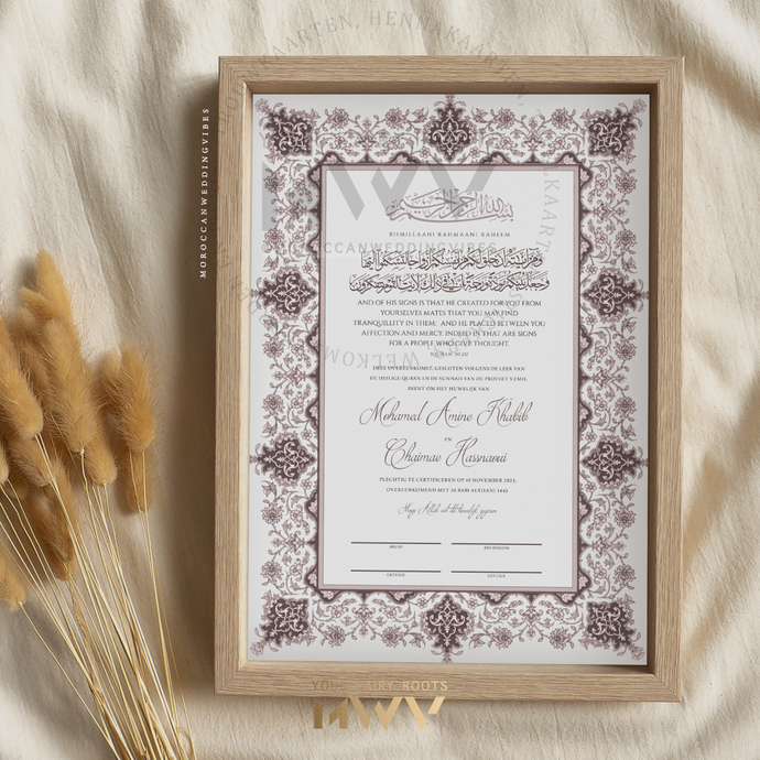 Nikkah Certificaat | Saheena