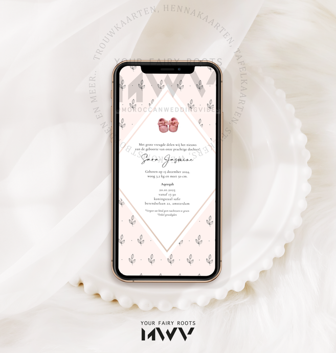 Digitale Uitnodiging Baby | May