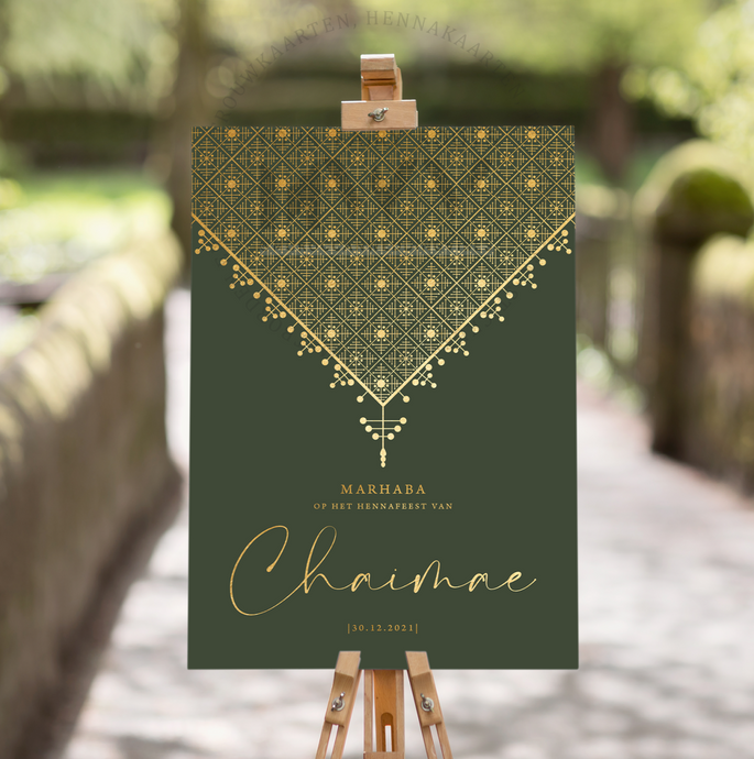 Welkomstbord Henna | Dhab