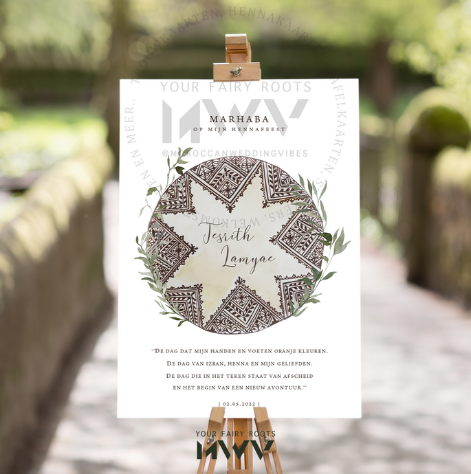 Welkomstbord Henna | Bendir