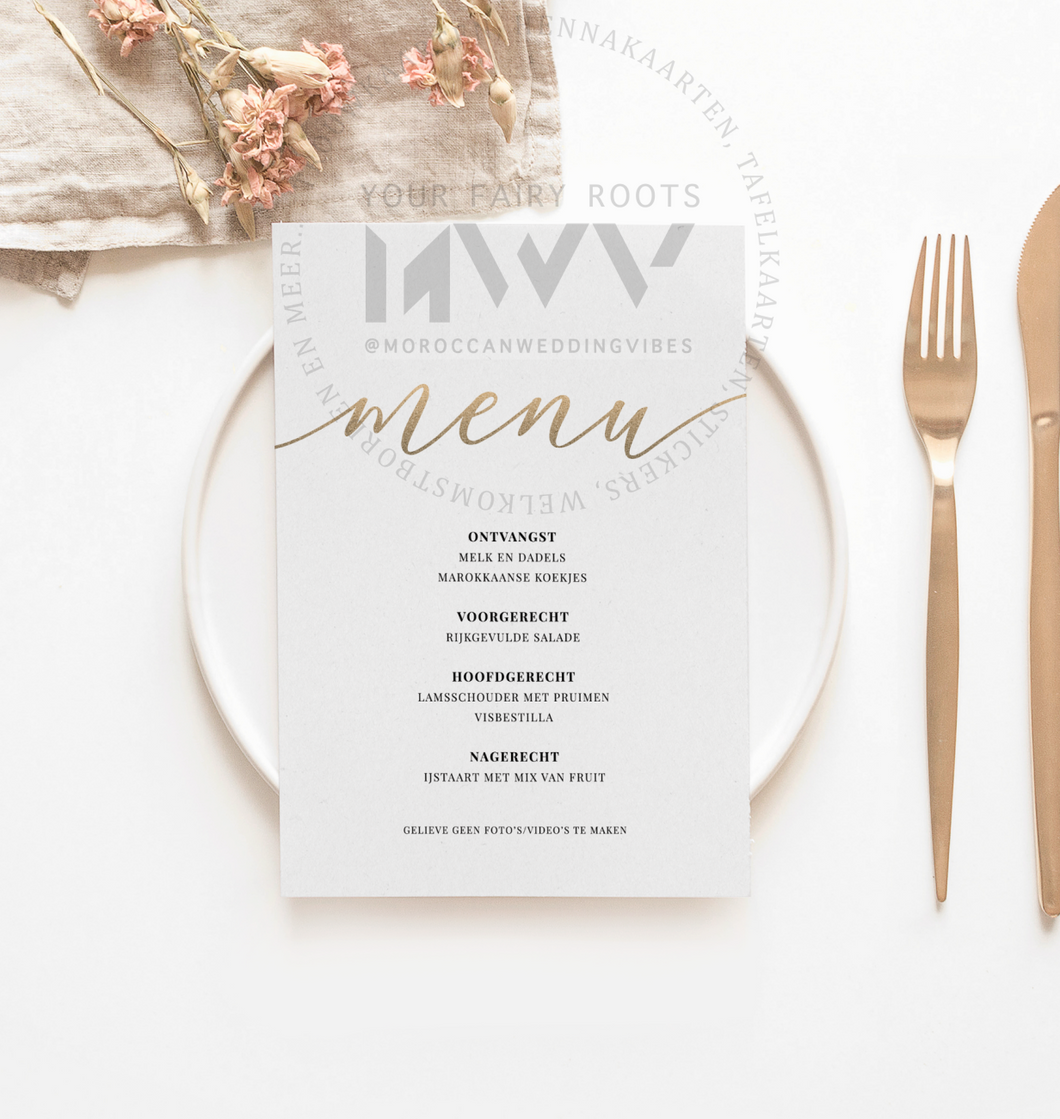 Tafelkaart | Golden Menu