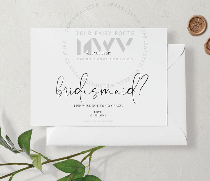 Bruidsmeisjeskaart | Minima
