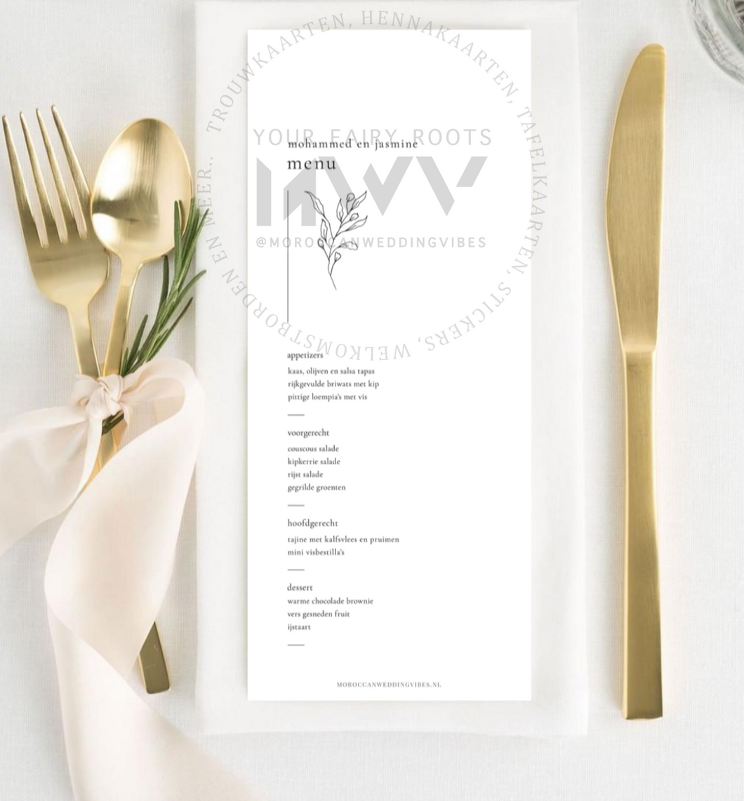 Tafelkaart | Minima White